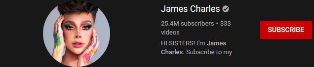 image 79 most subscribed Youtubers - JAMES CHARLES - MOST SUBSCRIBED YOUTUBERS AND MOST SUBSCRIBED YOUTUBE CHANNELS IN 2024
