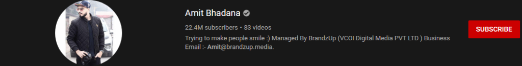 image 92 most subscribed Youtubers - AMIT BHADANA - MOST SUBSCRIBED YOUTUBERS AND MOST SUBSCRIBED YOUTUBE CHANNELS IN 2024