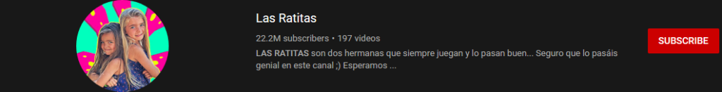 image 94 most subscribed Youtubers - LAS RATITAS - MOST SUBSCRIBED YOUTUBERS AND MOST SUBSCRIBED YOUTUBE CHANNELS IN 2024