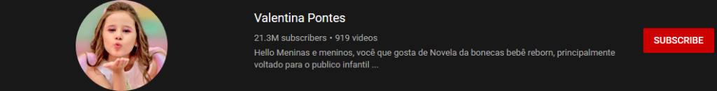 image 97 most subscribed Youtubers - Valentina Pontes - MOST SUBSCRIBED YOUTUBERS AND MOST SUBSCRIBED YOUTUBE CHANNELS IN 2024