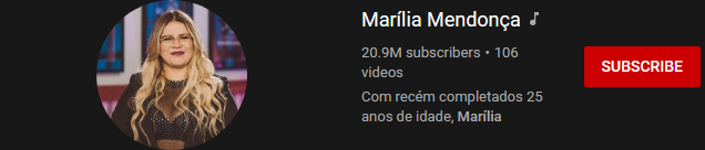 image 99 most subscribed Youtubers - Marília Mendonça - MOST SUBSCRIBED YOUTUBERS AND MOST SUBSCRIBED YOUTUBE CHANNELS IN 2024