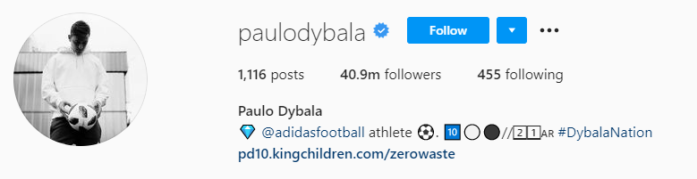Paulo Dybala Top Male Influencers