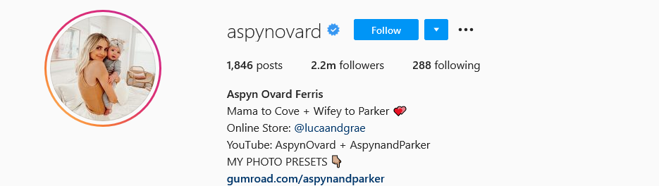 image 10 Top Mom Influencers - Aspyn Ovard Ferris