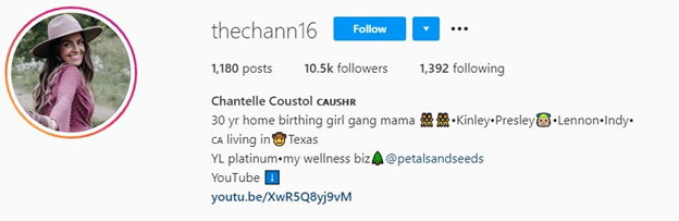Top Nano Influencers - Chantelle Coustol