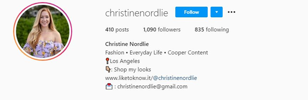 Top Nano Influencers - Christine Nordlie