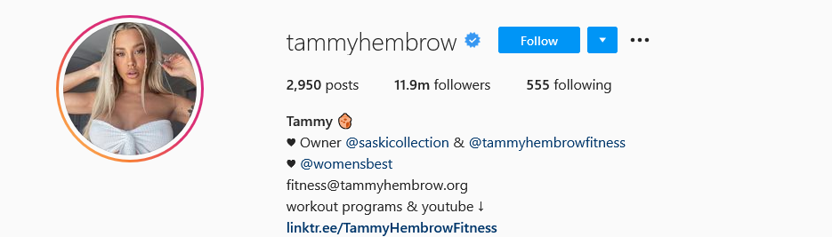 image 9 Top Mom Influencers - Tammy Hembrow