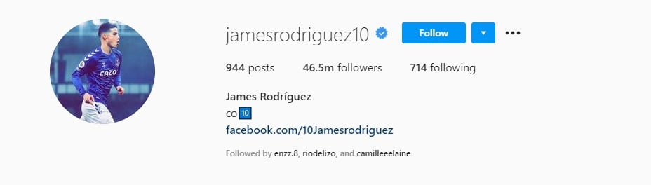 jamesR Top Male Influencers - James Rodriguez