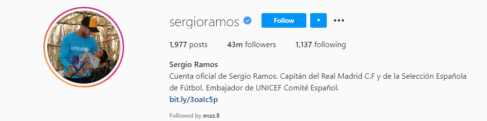 sergio ramos Top Male Influencers