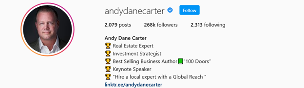 Top Real Estate Influencers - Andy Dane Carter