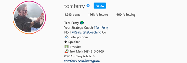 Top Real Estate Influencers - Tom Ferry