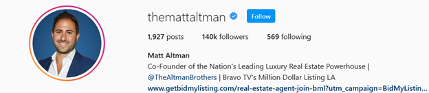 Top Real Estate Influencers - Matt Altman