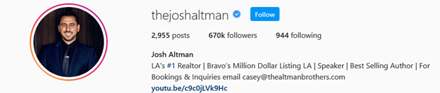 Top Real Estate Influencers - Josh Altman