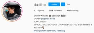 Dustin Williams automotive influencers