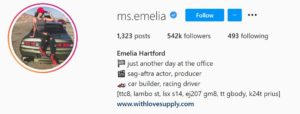 Emelia Hartford Car influencers