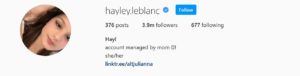Kid influencers - Hayley Le Blanc