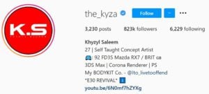 khyzyl saleem Car influencers