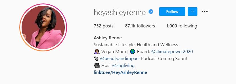 17 Ashley Renne Sustainability Influencers