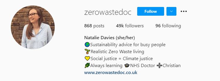 27 Natalie Davis Sustainability Influencers