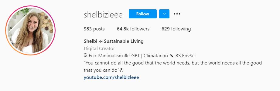 29 Shelbi Sustainability Influencers