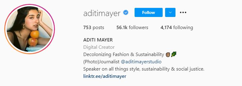 31 Aditi Mayer Sustainability Influencers