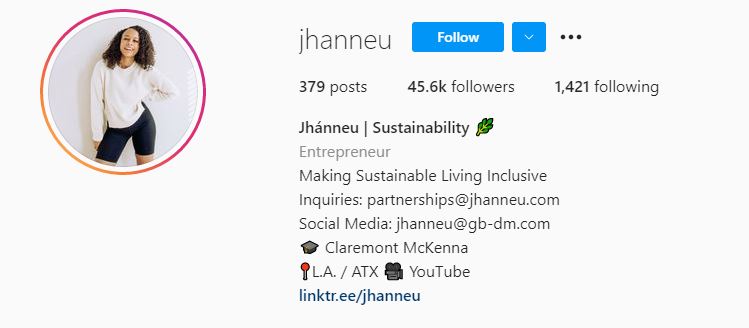 34 Jhanneu Sustainability Influencers