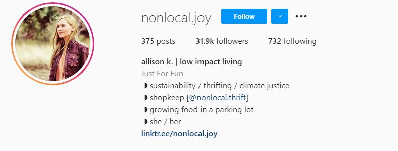 42 Allison K Sustainability Influencers