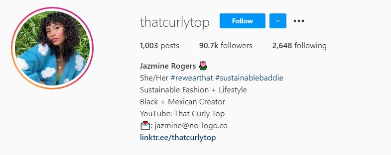 43 Jazmine Rogers Sustainability Influencers