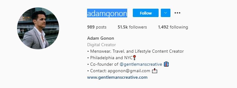 ADAM GONON Top Micro Influencers