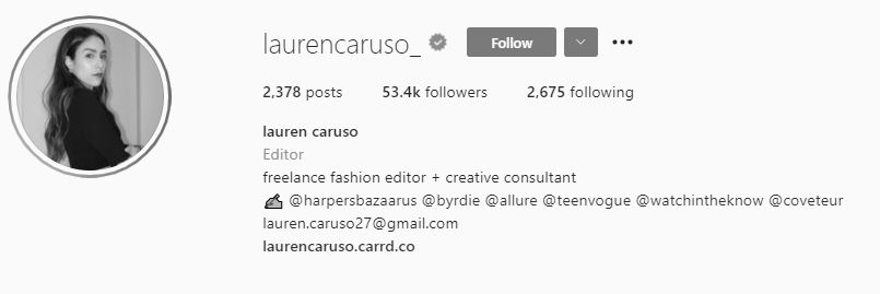 LAUREN CARUSO Top Micro Influencers