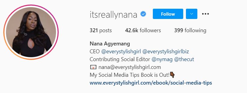NANA AGYEMANG Top Micro Influencers