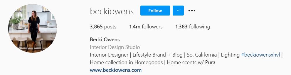 BECKI OWENS Top Home Decor Influencers
