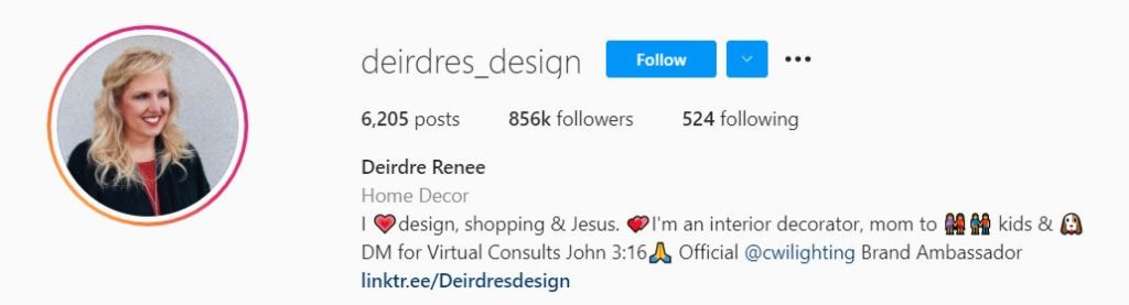 DIERDRE RENEE Top Home Decor Influencers