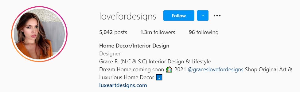 GRACE R LOVEOFDESIGNS Top Home Decor Influencers