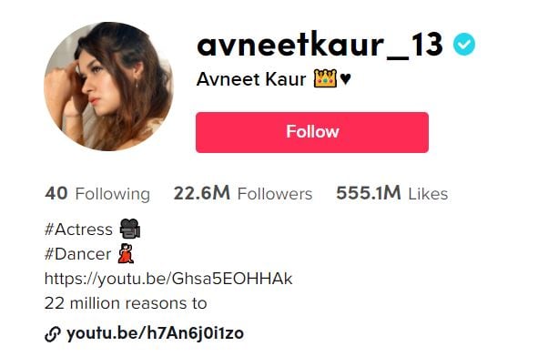 AVNEET KAUR famous TikTok girls
