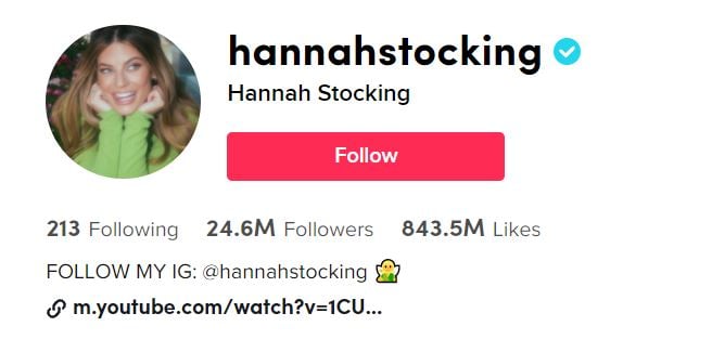 HANNAH STOCKING Top TikTok Girls 2024