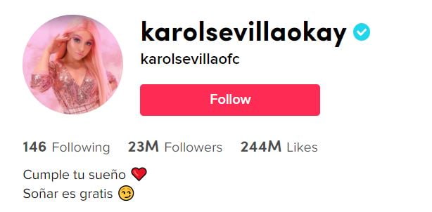 KAROL SEVILLA famous TikTok girls