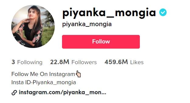 PIYANKA MONGIA famous TikTok girls