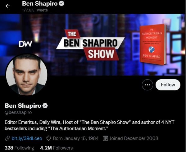 BEN SHAPIRO top political influencers