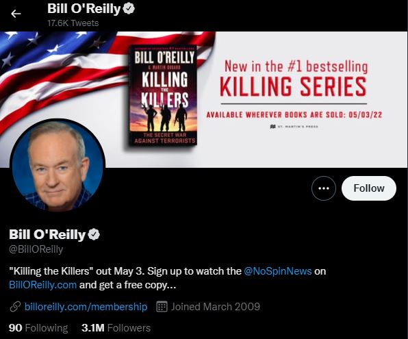 BILL OREILLY top political influencers