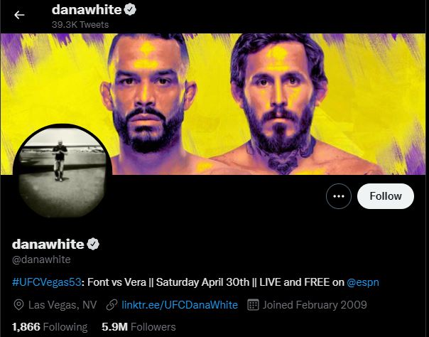DANA WHITE political influencers