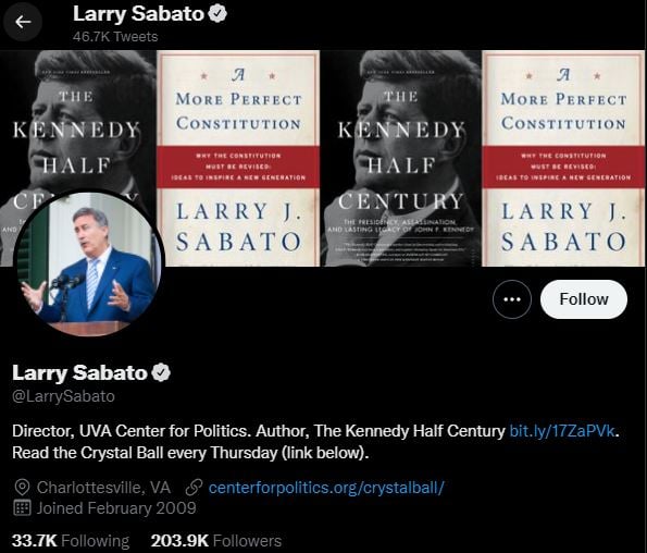 LARRY SABATO top political influencers