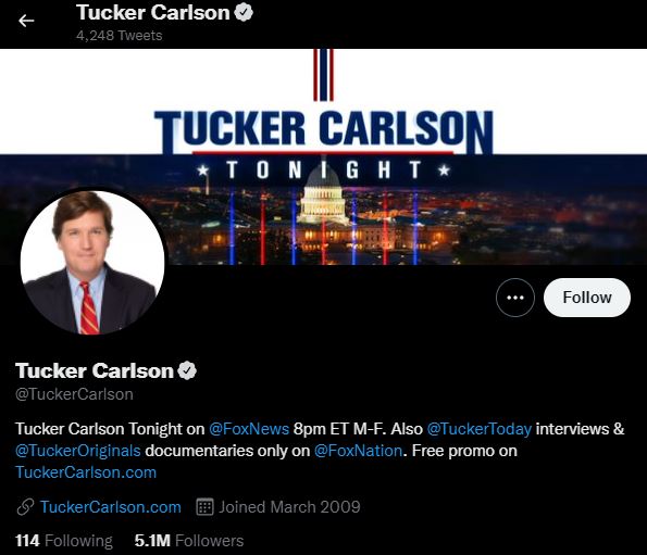 TUCKERCLARSON top political influencers