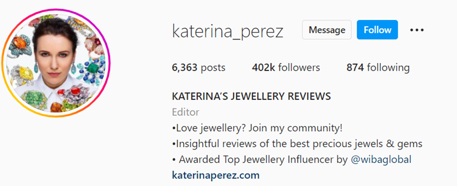 top jewelry influencers