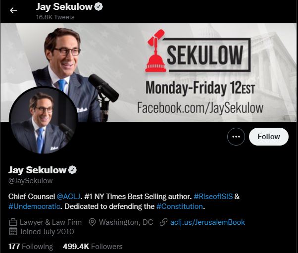jay sekulow top political influencers