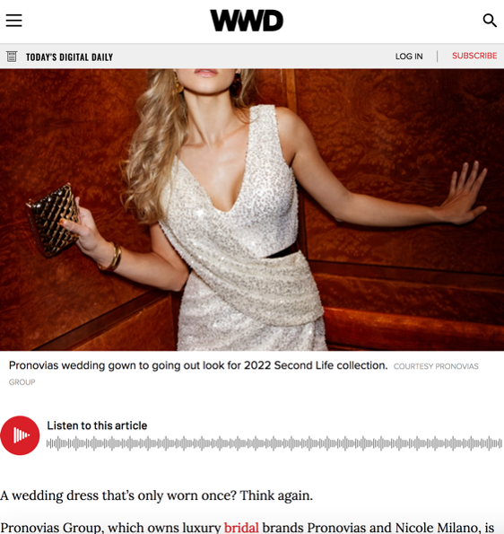 Pronovias WWD PR Pronovias WWD PR