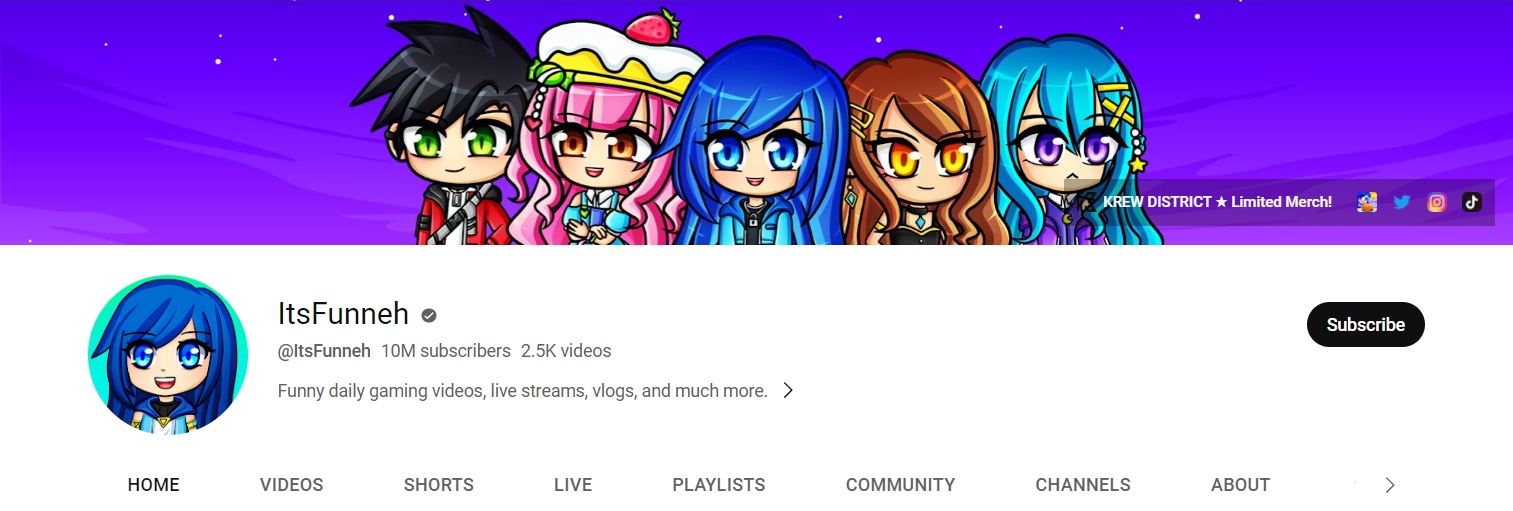 roblox youtube channels ItsFunneh Roblox Youtube Channels