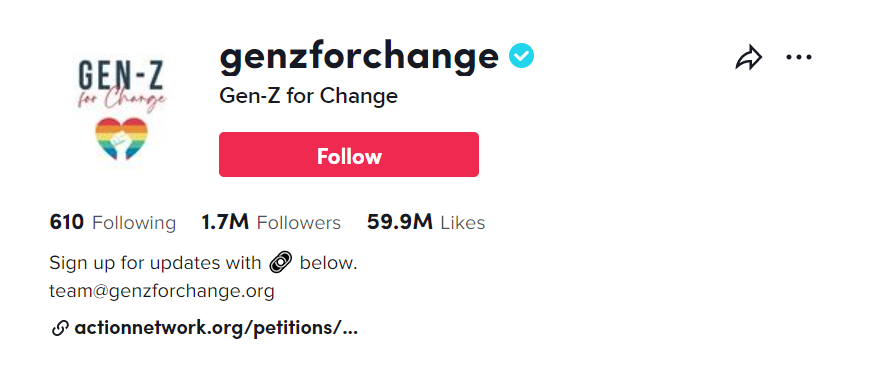 TikTok activists Gen-Z for Change TikTok activists Gen-Z for Change