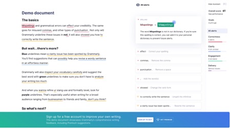 Grammarly Grammarly demo view