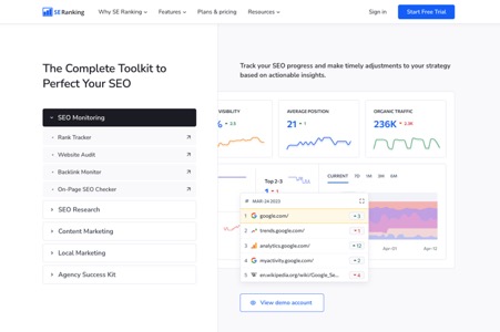 SE Ranking All-in-one SEO toolkit by SE Ranking