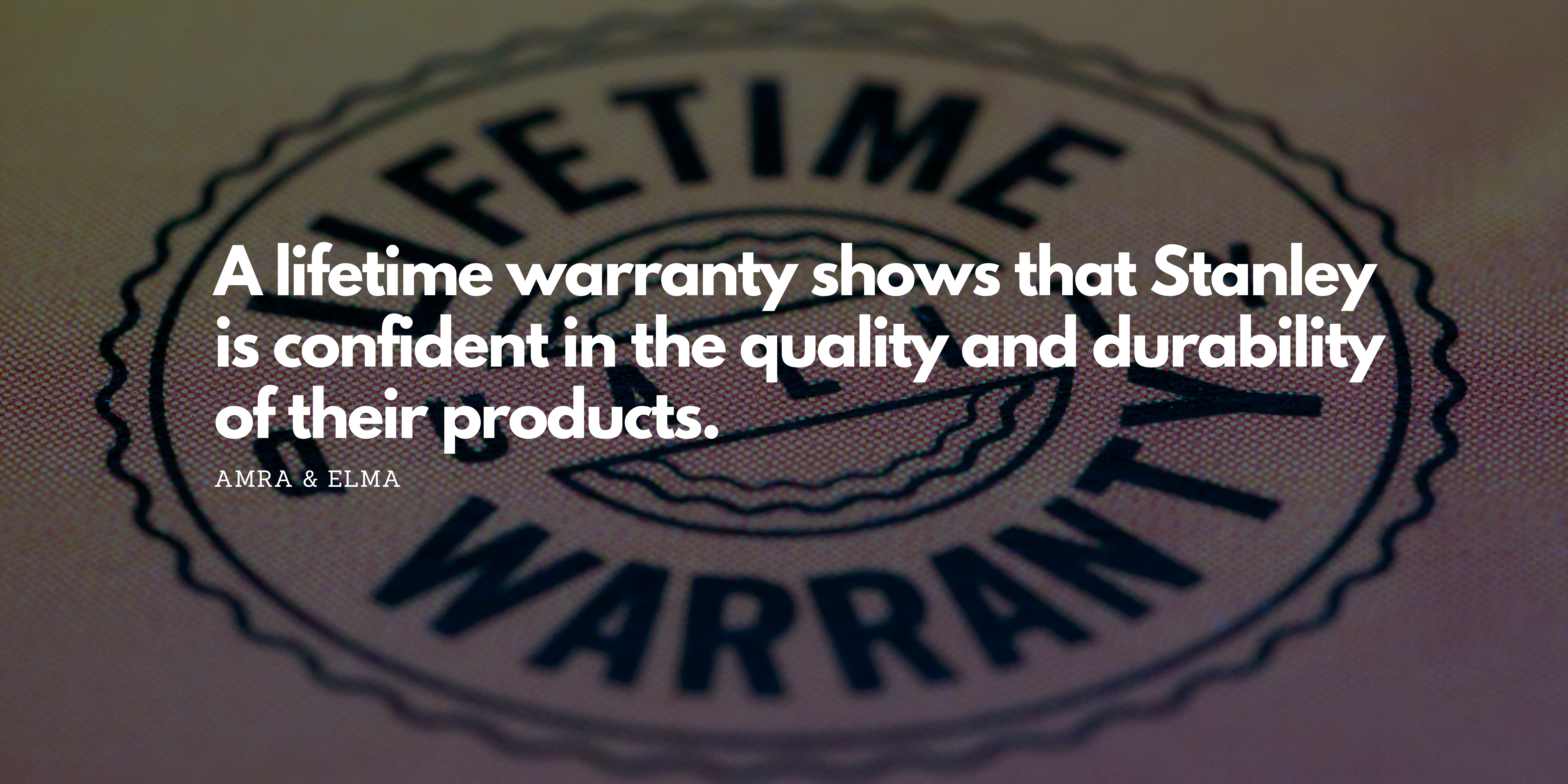Stanley (3) Stanley Cup lifetime warranty